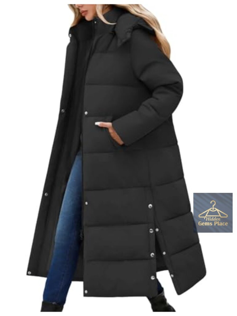 Long Quilted Puffer Coat Winter Parka Down Jacket